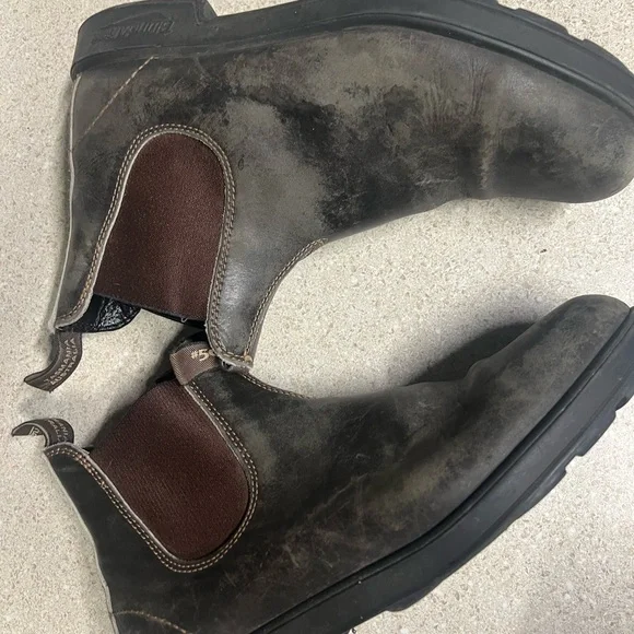 Blundstone Men's Dark Brown and Black Leather Boots - Picture 4 of 10